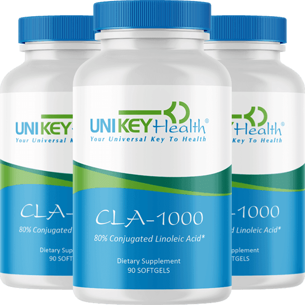 UNI KEY Health - CLA-1000 - Conjugated Linoleic Acid - Dietary Supplement - 3-Month Value Pack - Softgels